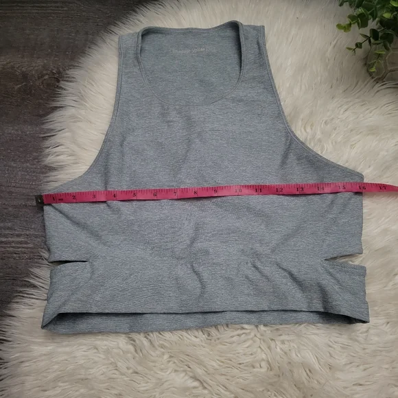 Outdoor Voices Blue Quartz Slashback Crop Activewear Top Size Large - Picture 5 of 11